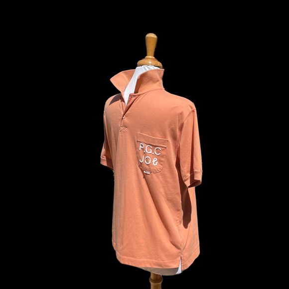 Papas Maniere de Heming Polo Shirt Orange Medium - Picture 2 of 12